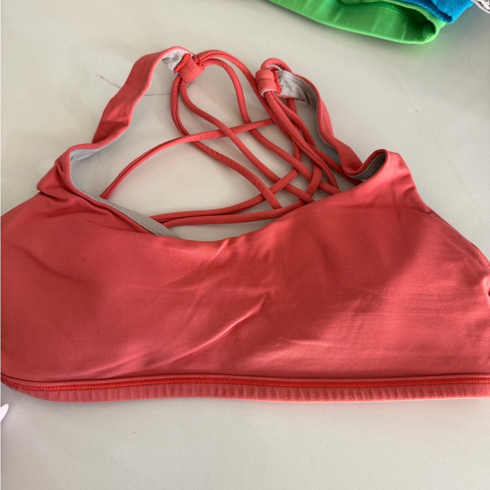 Lululemon Athletica Strappy Pink Sports Bra